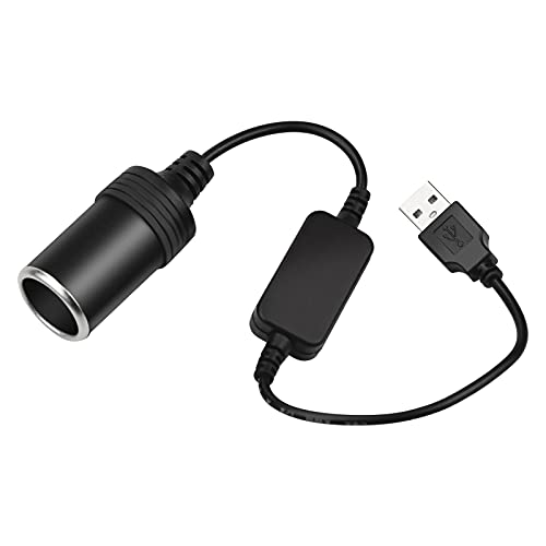 Aprilye USB A Plug to 12 V Car Cigarette Lighter