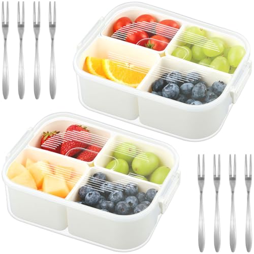 ECHOBUY 2 Set Snackbox mit 4 Fächern