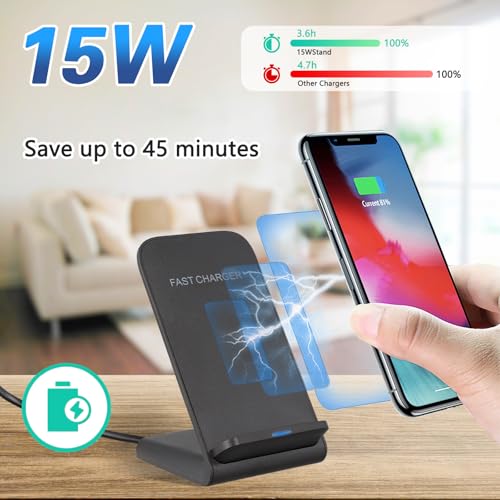 ECHOBUY Inductive Charging Station 15W Wireless Charger for iPhone