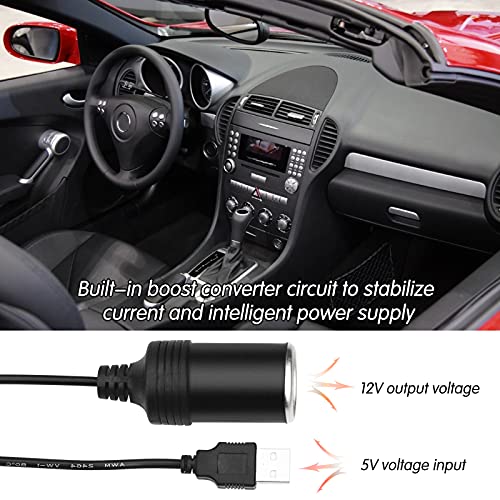 Aprilye USB A Plug to 12 V Car Cigarette Lighter
