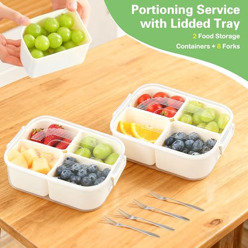 ECHOBUY 2 Set Snackbox mit 4 Fächern