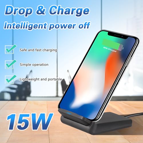 ECHOBUY Inductive Charging Station 15W Wireless Charger for iPhone
