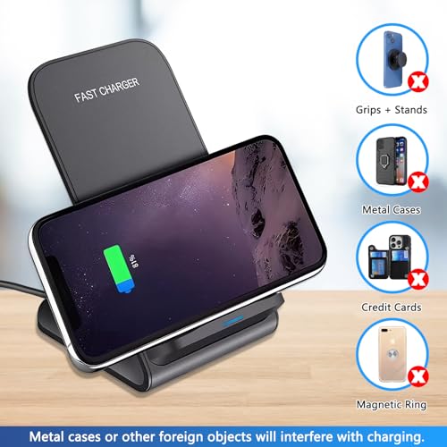 ECHOBUY Inductive Charging Station 15W Wireless Charger for iPhone